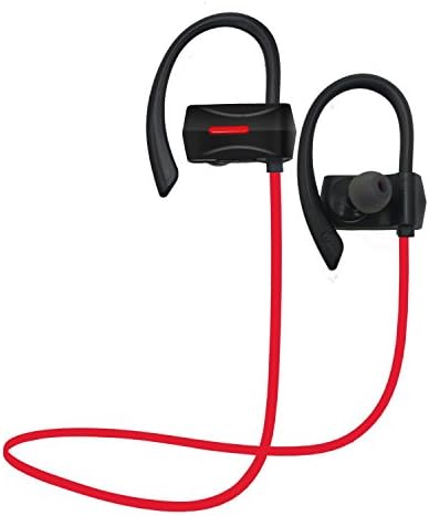 Sport Wireless Headset, ZarkkA Earhook Desigh Lightweight Bluetooth Headphone for Gym Sporting, Premium Sound Earbuds with Built in Mic (Black)