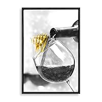 Framed Canvas Wall Art Goblet Canvas Prints Home Artwork Decoration for Living Room,Bedroom - 16x24 inches