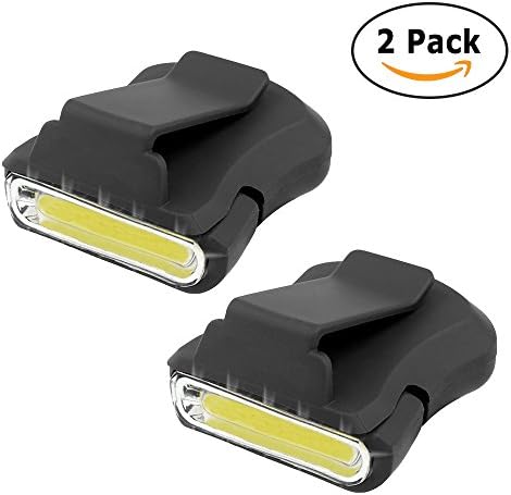 Cap Light Headlamp COB Rotatable Clip-on Hat Light Hands Free Ball Cap Visor light for Hunting Camping Fishing (2 Pack)