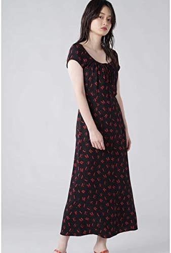 Amazon ローズバッド Rose Bud モノグラムプリントワンピース ブラック 36 ワンピース チュニック 通販