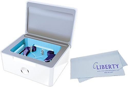 PerfectDry Lux Electronic Hearing Aid Dryer/UV-C Disinfectant with LIBERTY Cleaning Cloth - 30 Minute Drying Cycle