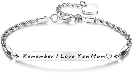 Stainless Steel Engraved Inspirational Promise Adjustable Bracelet, Jewelry for Women, Girls, 7.5"+ 2"