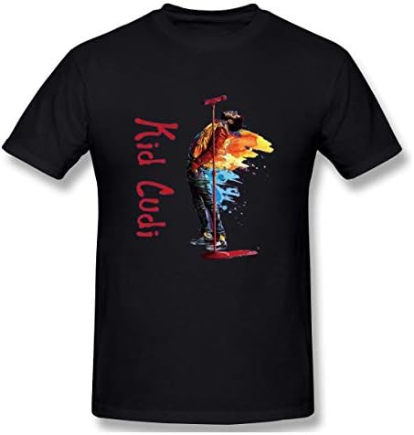 Patricia ForT Men's Short SleeveLoose Slim Lazy Wind Kid Cudi Logo Black