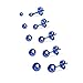 Silverline Jewelry Ball Earrings 5 Pair Set 316L Surgical Stainless Steel Round Ball Stud Earrings for Women Men Teen Girls Teen Boys, Blue