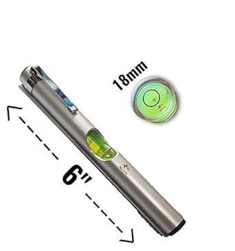 KROST Handy Torpedo Level and Micro Button Level, 6, Silver