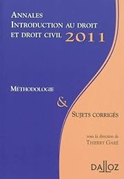 Introduction au droit et droit civil, 2011