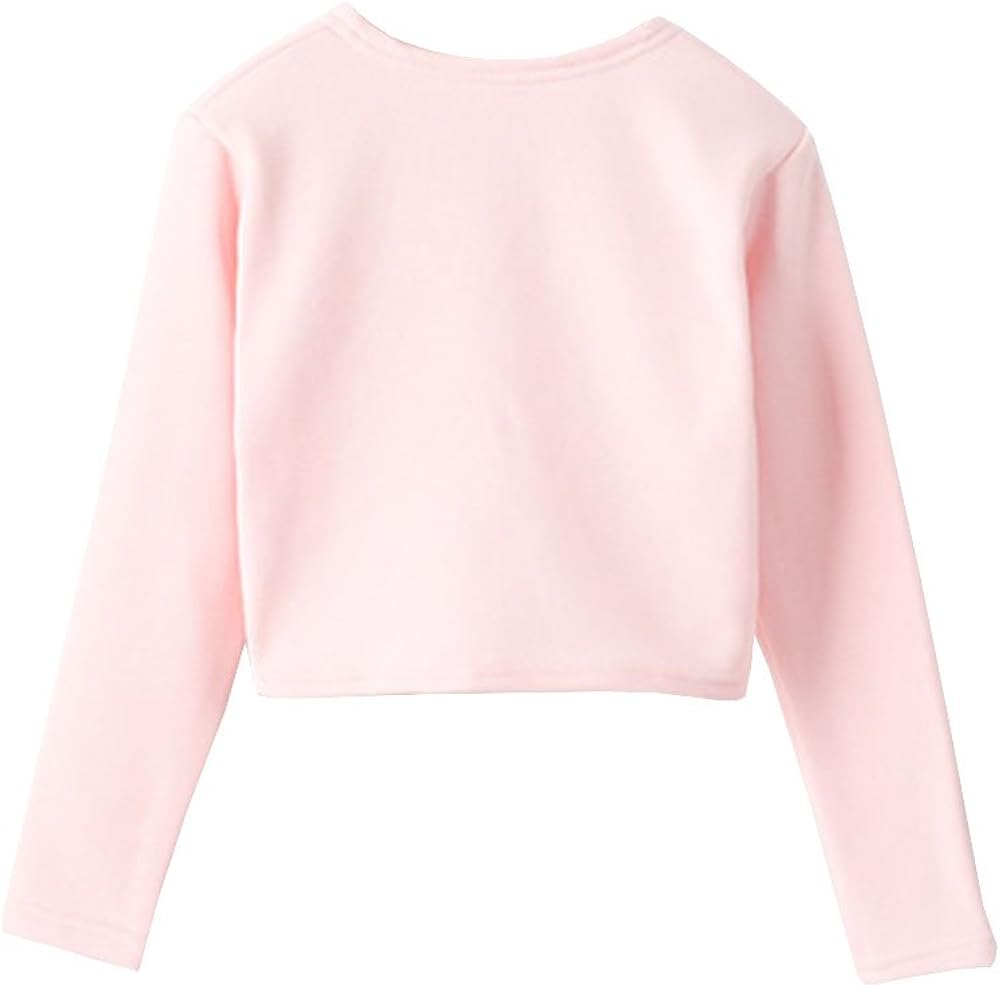 Lisianthus Girls' Classic Thick Ballet Long Sleeve Wrap Top: Clothing