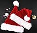 ALIMITOPIA 2pcs Christmas Santa Hat,Double Layer Luxury Plush Christmas Santa Claus Cap Xmas Hat for Adults