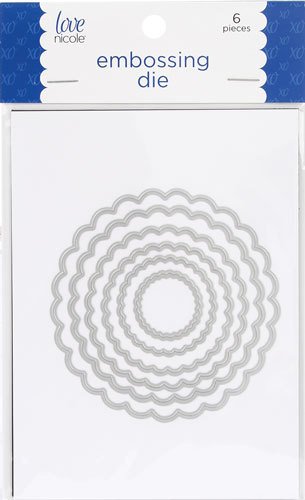 Love Nicole Embossing Die 6 pc Nesting Wavy Circles STC0276