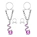 CABBE KALLO 2Pcs Fake Nipple Rings Non-Piercings Stainless Steel Body Piercing Jewelry (1#)