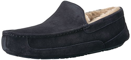 UGG Men's Ascot Slipper, True Navy, 12 M US