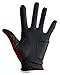 FINGER TEN Junior Kids Dura Feel White Blue Red Yellow Golf Gloves Extra Value 2 Pack (Large Red, Left)
