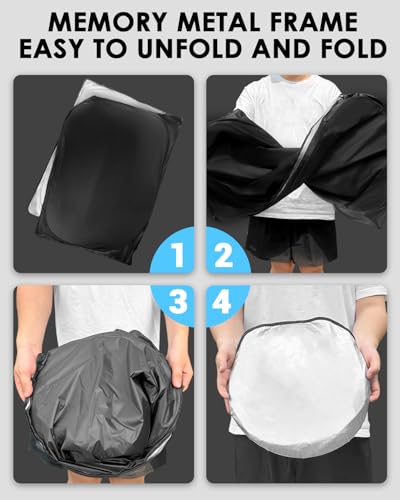 Front Sun Visor Compatible with Peugeo-t 2008 e-2008 2020-2023 2024 2025 2026 Sun Visor for 2008 with UV Protection, Cooling