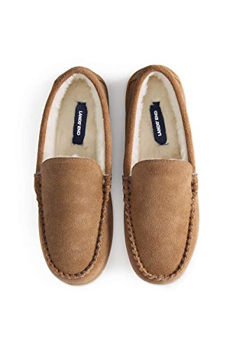 Lands' End Men's Suede Leather Moccasin Slippers Indoor and Outdoor Shoes - Thumbnail 6