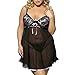 TOOPOOT Women’s Underwear  New Sexy Lace Bow Lingerie Nightwear Underwear Plus Size Sleepwear Dress Pinkthumb 4