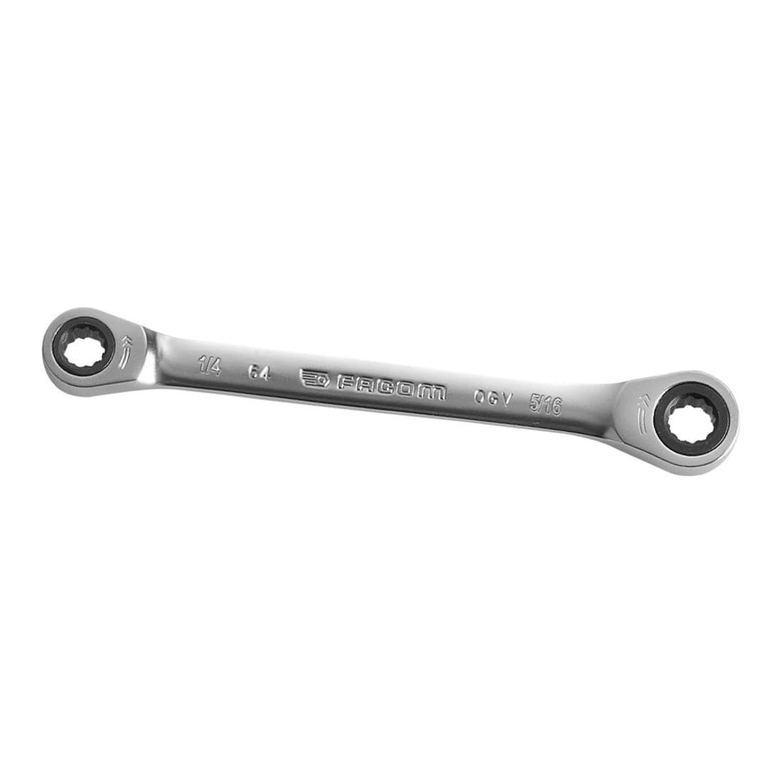 FACOM Ratchet Ring Spanner, 12 Point, 3/4 x 13/16, 1 Piece, 64.3/4X13/16