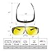 BLUPOND KNIGHT VISOR Wrap Around Oversized Sunglasses - Fit Over Safety Glasses with Flip Up (Night Driving, Yellow Lens)
