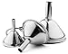 Bellemain Stainless Steel 3-Piece Funnel Set | Small Funnels for Spices, Essential Oils & Flasks | Kitchen Funnel Set | Compact & Food Grade Funnels for Filling Bottles & Jars