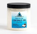 Coconut Oil Extra Virgin Organic Carrier Unrefined Cold Pressed Raw Pure in Jar 8 oz