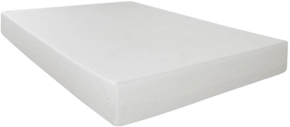 EzoBed "Cool" Memory Foam Mattress 8-inch Height Gel-Infused Medium-Firm CertiPUR-US Certified Foam for Pain Relief - Twin Extra Long 38" x 80" - With Free Pillow