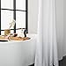 Aimjerry White Fabric Shower Curtain 71 by 71 Inch Cleaning Waterproof Polyester Bathroom Curtain