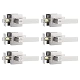 Probrico Satin Nickel Square Privacy Door Levers