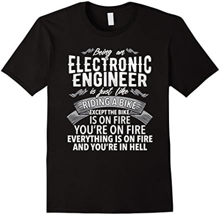 Mens Funny Electronic Engineer T Shirt-Being Electronic Engineer Large Black