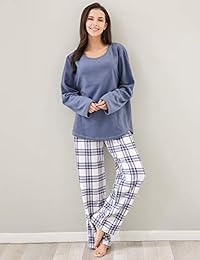 Pijama RHW2773 Richie House para mujer, suave y cálido, con forro polar, conjunto de dos piezas