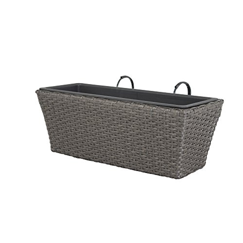 Siena Garden Balkonkasten Vio, Pflanzgefäß, Blumenkasten, titan, 50x21x19cm, 789578