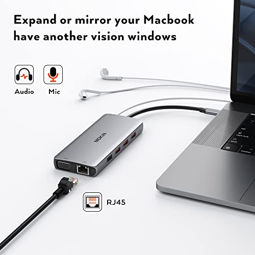 USB C Docking Station Dual Monitor, MOKiN Laptop Docking Station with 2