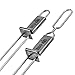 BBQ-AID Premium Barbecue Metal Skewers for Kabobs with Quick Release - Double Pronged, Stainless Steel Metal Skewers for Grilling - Kebab Skewers, Shish Kabob Skewers, Kabob Sticks, Veggies & More