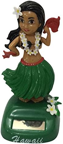YGMONER Dashboard Fashion Hawaii Girl Car Solar Powered Dancing Animated Bobble Dancer 6 Styles (Dance Green)