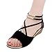 Hee Grand Women Roman Style Open Toe Cross Strap Flat Sandals
