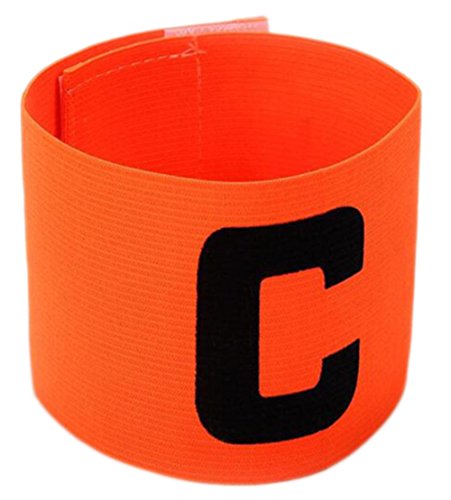 Ancefine Elastic Adult Youth Soccer Captain Armband,6-Pack (Orange)
