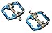 Onedayshop 1 Pair Aluminum Alloy CNC Bearing Bike Bicycle Flat Pedals MTB BMX Road Bicycles Pedals 9/16'' (Blue)