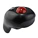 abcGoodefg® 2.4G Wireless USB Handheld Finger Trackball Mouse (Black+Red)