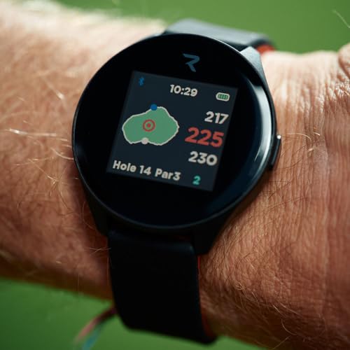 Rad Watch Golf GPS Watch Touchscreen, 42,000+ Courses, Pin Positioning, FCB Hazard Distances, Shot Tracker, Score Tracker, Green View, IPX7 Waterproof, Long Battery, Enhanced Charging & UI