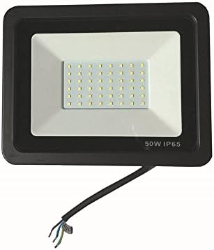 iLett 50 Watts LED Flood Light, Black Shield, UltraSlim, Instant on, 4000lm, 6000K (Cool White), CE, RoHS, 110V