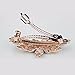 Sankuwen Flower Design Rhinestone Hairpin Clip Accessories (Orange)
