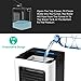 Fannel Cooler, Mini Portable Conditioner Fan Noiseless Evaporative Air Humidifier for Room Office Desktop Nightstand, T, White New1