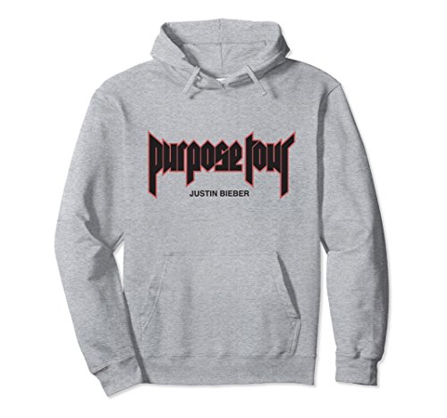 Unisex Justin Bieber Purpose Tour Merch Filled Hoodie Large Heather Grey