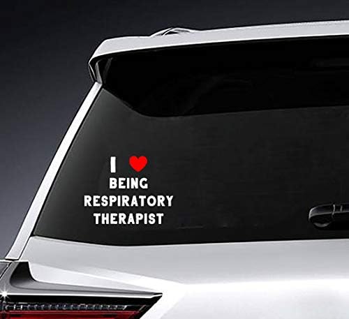 Poloran I Love Being Respiratory Therapist Name Decal Custom Name Decal, Vinyl Decal, Car Decal, Laptop Decal Custom Decal