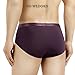 DAVID ARCHY Men's Briefs Micro Modal No Fly Underwear Support Pouch Soft Comfort Briefs for Men 4 Pack (XL,Dark blue/wine purple)