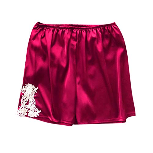 image for Fanteecy Women's Boxer Shorts Pajama Bottoms Solid Boxer Shorts Lace H