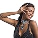 Holylove Blue Statement Necklace Chain for Women Daily Party Bachelo Wedding Club Show Gift Box-HLN00012 Blue