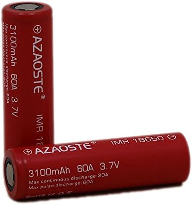 AZAOSTE 18650 Battery 60A 3100mAh 3.7v Rechargeable Li-ion Battery (2 Pack)