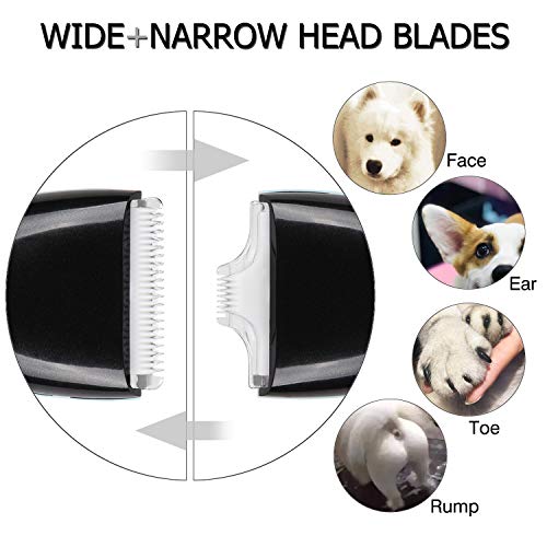 SNAHIKE Dog Clippers Washable, 2 in 1 Dog Grooming Kit with Double Blades, Waterproof