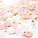 Premium 1-inch Round Tissue Paper Party Table Confetti - 50 Grams (Pink, White, Gold Mylar Flakes)