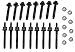 EVERBUILT Exhaust Manifold Bolt & Stud Hardware Kit Pair for Aspen Durango Ram pickup 2003 to 2008