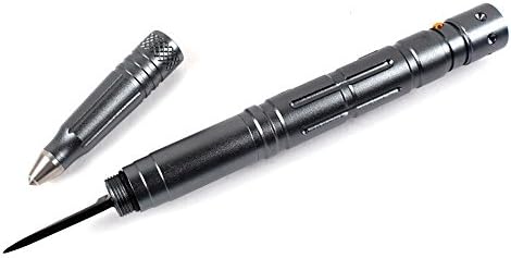 Tactical Pen Aircraft Aluminum Multi-functional Pen with LED Flashlight Glass Breaker Bottle Opener (Sliver)